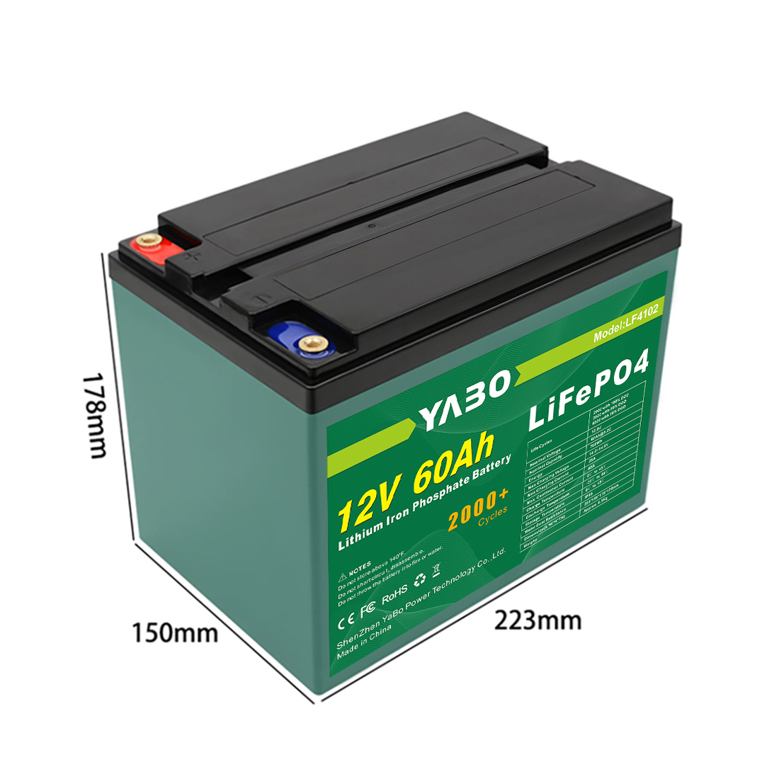 12V 60Ah Lithium Energy Storage for Marine Crafts Batteries